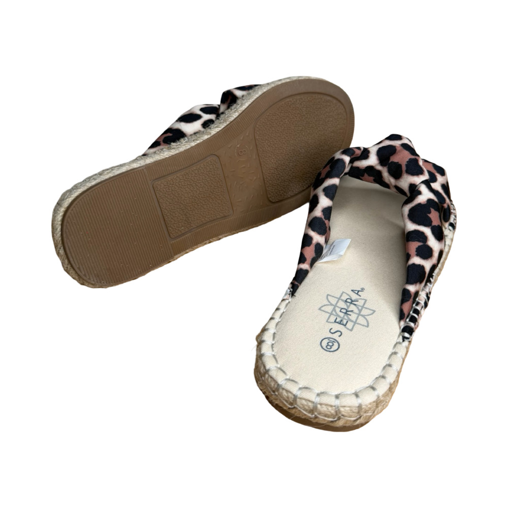 Serra Leopard Print Knotted Espadrille Slides Sz. 8 NWOT - Picture 4 of 5